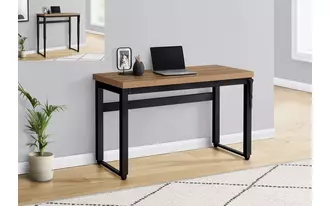 computer desk - 48 l - reclaimed wood - adj.height- black