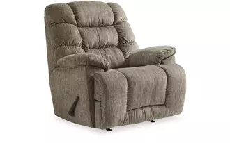 rocker recliner bridgtrail in taupe by ashley