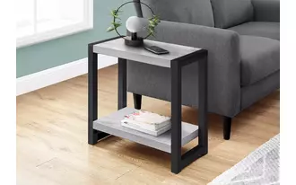 accent table - 22 h - grey - black metal