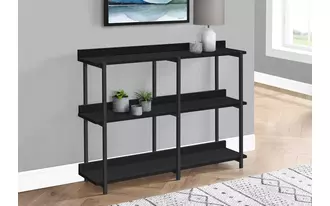 accent table - 48 l - black - black metal hall console
