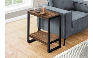 ACCENT TABLE - BROWN RECLAIMED WOOD-LOOK / BLACK METAL I2852 I2852 MONARCH SPECIALTIES