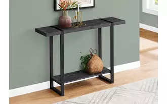 accent table - 48 l - black reclaimed wood-look - black  