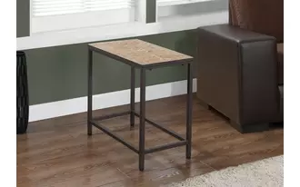 accent table - terracotta tile top - hammered brown