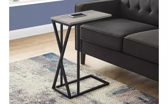 accent table - 25 h - grey - black metal