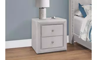nightstand - 21 h - light grey velvet  