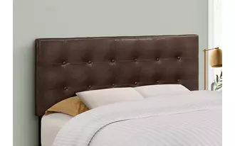 bed - full size - brown leather-look headboard only  in  by monarch specialties