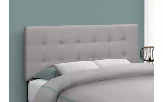 bed - full size - grey linen headboard only  in  by monarch specialties
