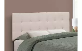 bed - full size - beige linen headboard only  in  by monarch specialties
