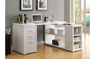 computer desk - white left or right facing corner
