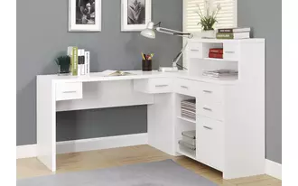 computer desk - white left or right facing corner