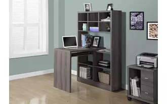 computer desk - dark taupe left or right facing corner