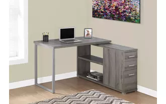 computer desk - dark taupe left or right facing corner