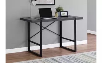 computer desk - 48 l - grey - black metal