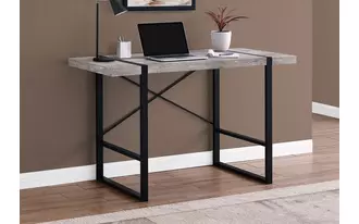 computer desk - 48 l - taupe reclaimed wood - black metal