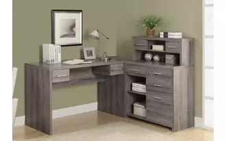 computer desk - dark taupe left or right facing corner