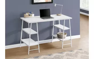 computer desk - 48 l - white - white metal
