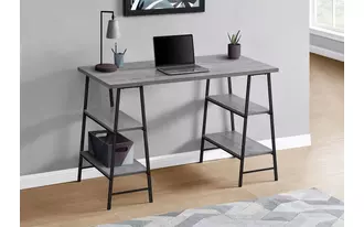 computer desk - 48 l - grey - black metal
