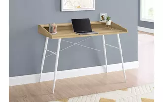 computer desk - 48 l - natural - white metal