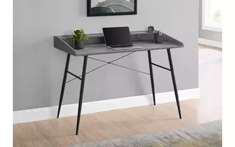 computer desk - 48 l - grey stone-look - black metal