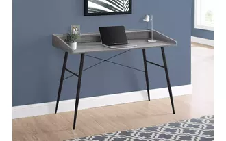 computer desk - 48 l - grey - black metal