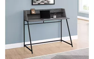 computer desk - 48 l - grey stone-look - black metal
