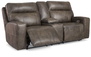 PWR REC LOVESEAT/CON/ADJ HDRST Game Plan ConcreteU1520518 ASHLEY