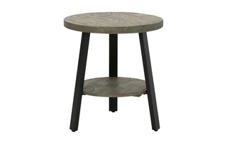 ROUND END TABLE Brennegan Gray/BlackT323-6 ASHLEY