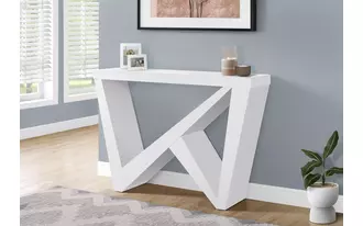 accent table - 48 l - white hall console