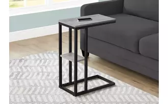 accent table - 25 h - grey - black metal  