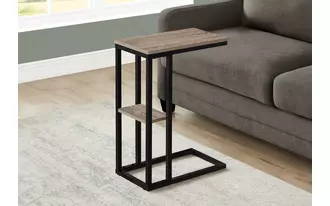 accent table - 25 h - dark taupe - black metal  