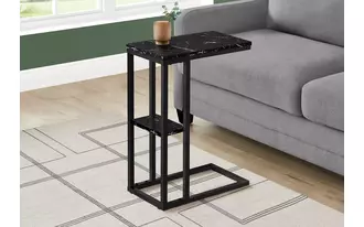 accent table - 25 h - black marble - black metal  