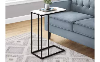 Ashley  accent table - 25 h - white - black metal in 