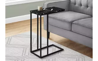 Ashley  accent table - 25 h - black marble - black metal in 