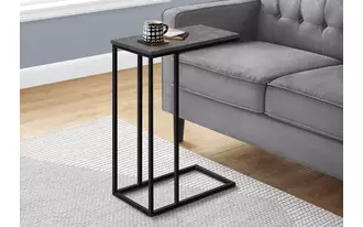 Ashley  accent table - 25 h - grey stone-look - black metal in 