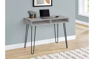 computer desk - 40 l - grey - black metal