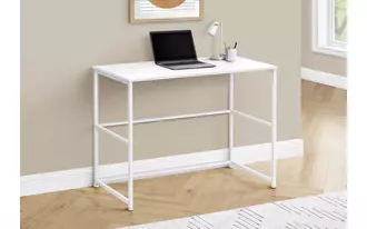 computer desk - 40 l - white - white metal