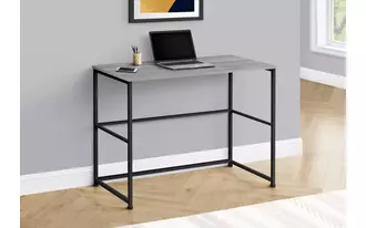 computer desk - 40 l - grey - black metal