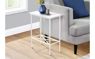 accent table - 24 h -white - white metal