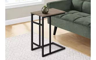 accent table - 24 h - dark taupe - black metal  