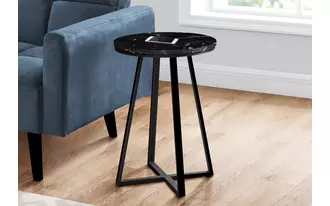 accent table - 22 h - black marble - black metal