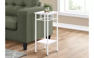 accent table - 28 h - white - white metal