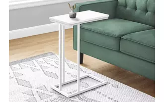 accent table - 25 h -white - white metal