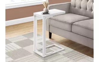 accent table - 25 h -white - white metal