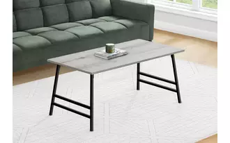 coffee table - 40 l - grey - black metal  