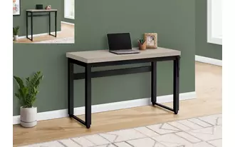 computer desk - 48 l - modern taupe - adj.height- black