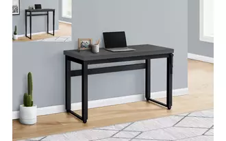 computer desk - 48 l - modern grey - adj.height- black