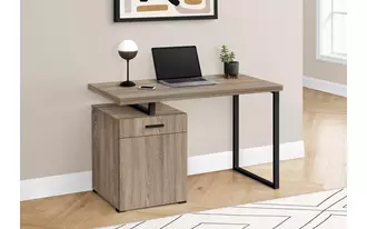 computer desk - 48 l - dark taupe left or right facing