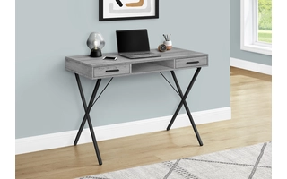 COMPUTER DESK - 42 L - GREY - BLACK METAL I7792 I7792 MONARCH SPECIALTIES