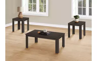table set - 3pcs set - brown oak