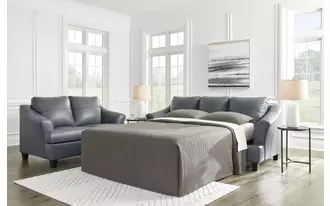 queen sofa sleeper genoa in steel by ashley